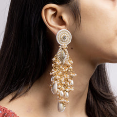 Shafqat floral jewellery set earrings