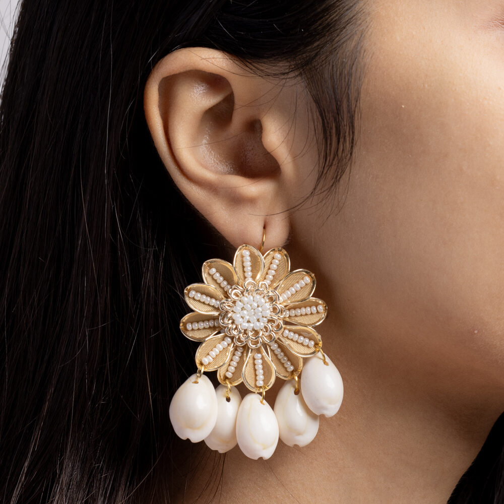 Nazakat floral jewellery set earrings