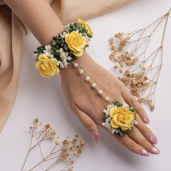 Gul floral jewellery set hathphool