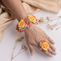 Firdous floral jewellery set hathphool