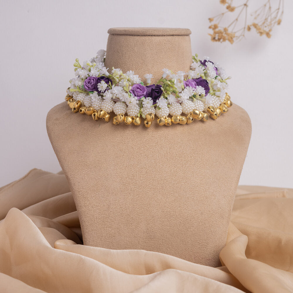 Uns floral jewellery set necklace