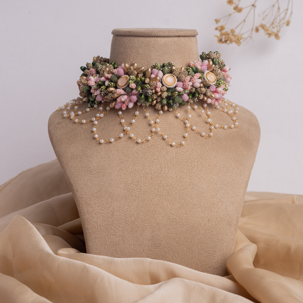 Dilkash floral jewellery set necklace