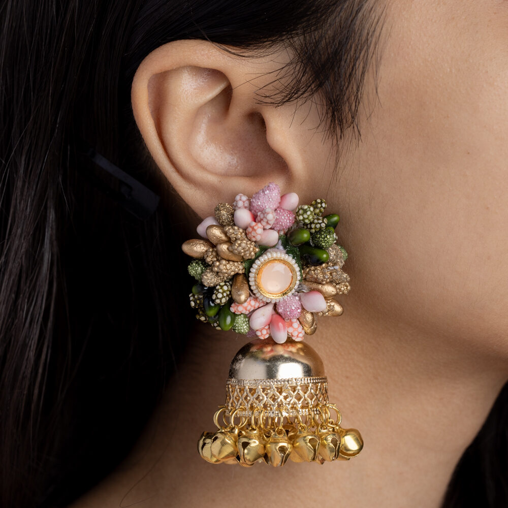Dilkash floral jewellery set earrings
