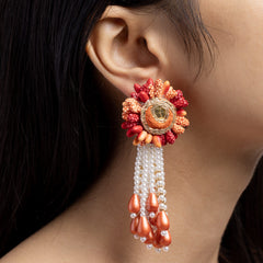 Aks floral jewellery set earrings