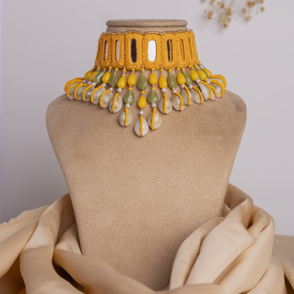 Gauhar floral jewellery set necklace