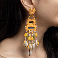 Gauhar floral jewellery set earrings