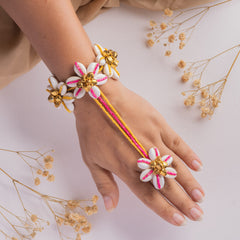 Tarangini floral jewellery set hathphool