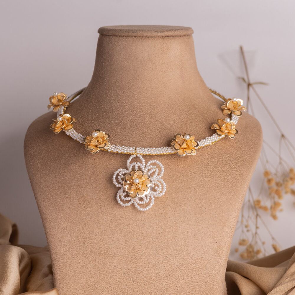 Phoolwaari floral jewellery set necklace