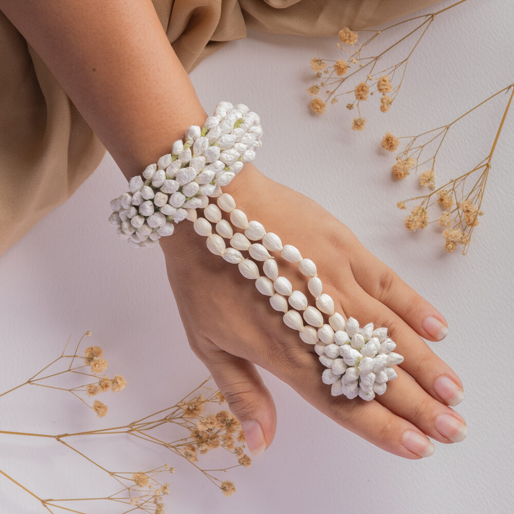 Mehek floral jewellery set hathphool