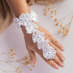 Brahmika floral jewellery set hathphool