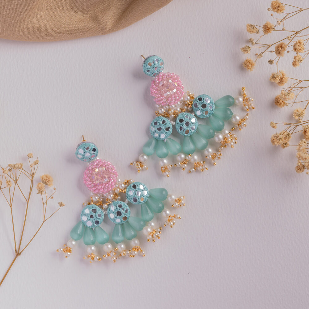 Madhurima floral jewellery set earrings