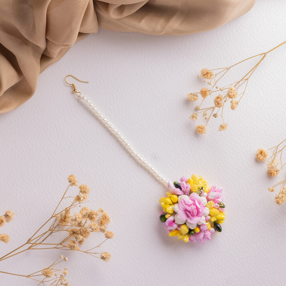 Sundari floral jewellery set tikka