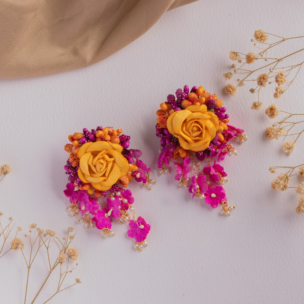 Aastha floral jewellery set earrings