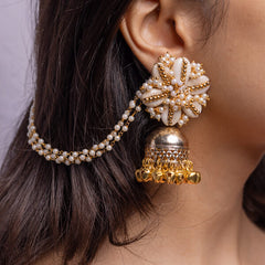 Kaavya floral jewellery set earrings