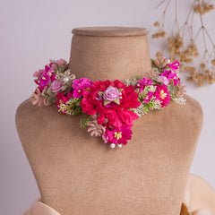 Pushpika floral jewellery set necklace