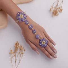 Bunawat beaded wire floral jewellery set hathphool