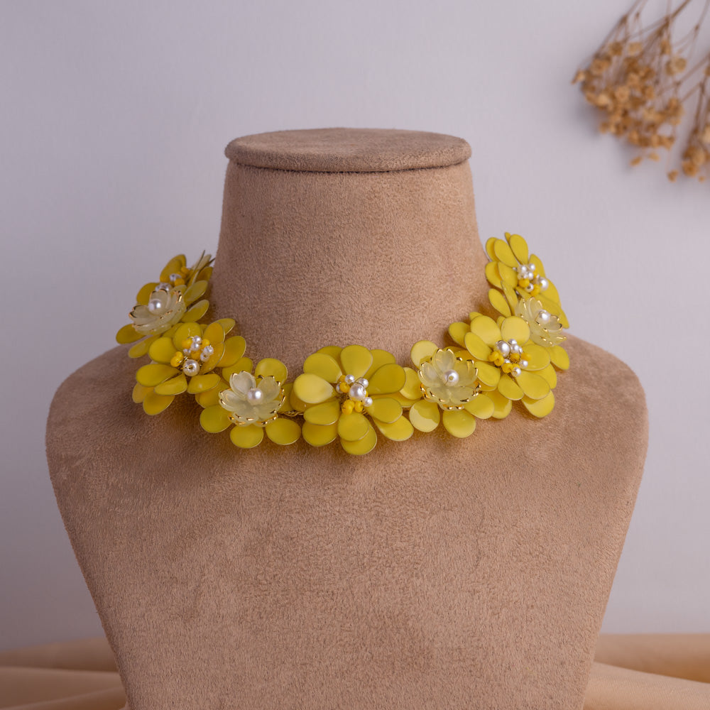 Aniq floral jewellery set necklace