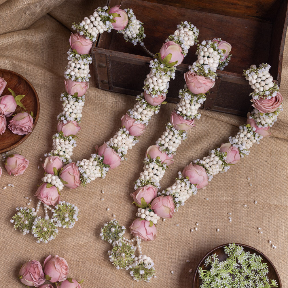 Blush Bead, Bloom & Jasmine Garland Set of 2