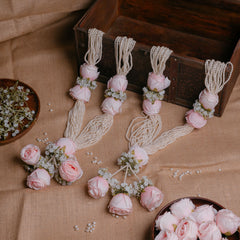 Pearl, Rose & Gypsophila Garland Set of 2