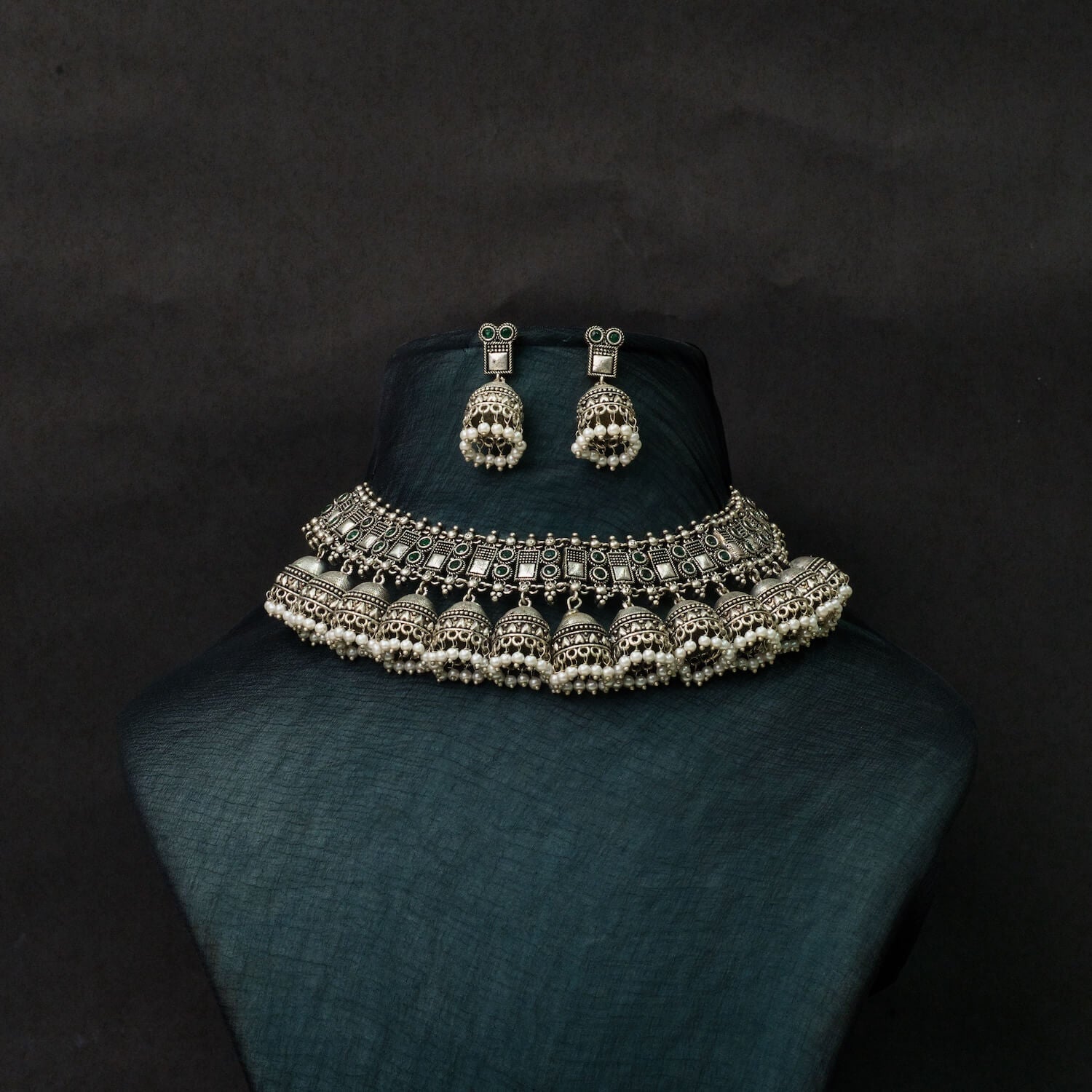 Antique Jewellery Necklace and Earrings - JJCN018