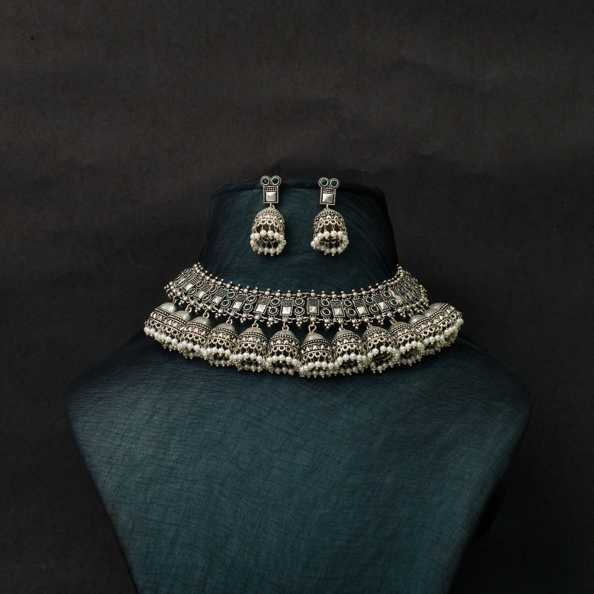 Antique Jewellery Necklace and Earrings - JJCN018