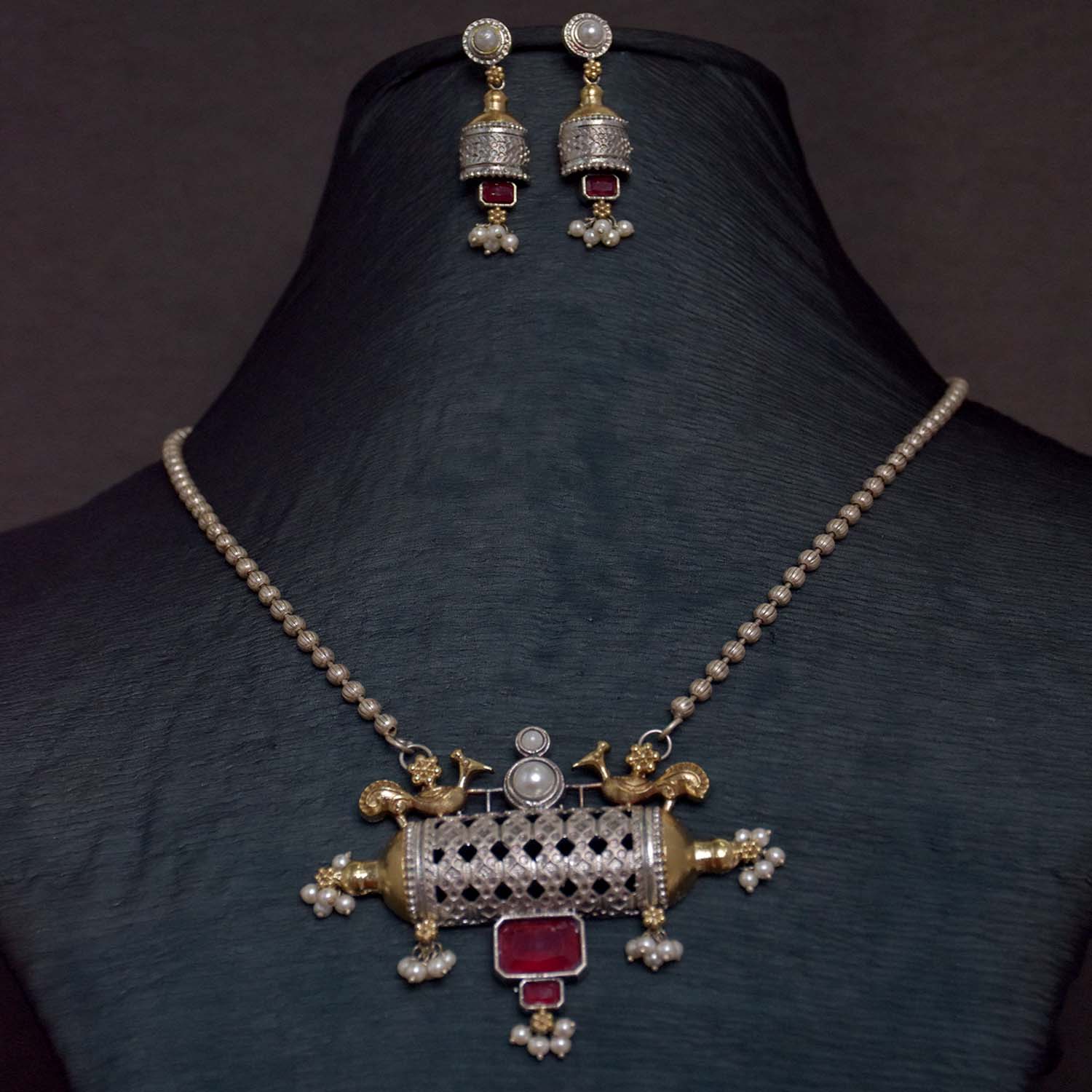 Antique Jewellery Necklace and Earrings - JJCN115