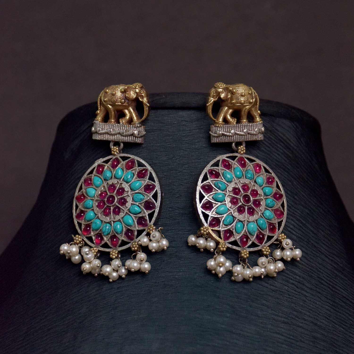 Antique Jewellery Necklace and Earrings - JJCN117