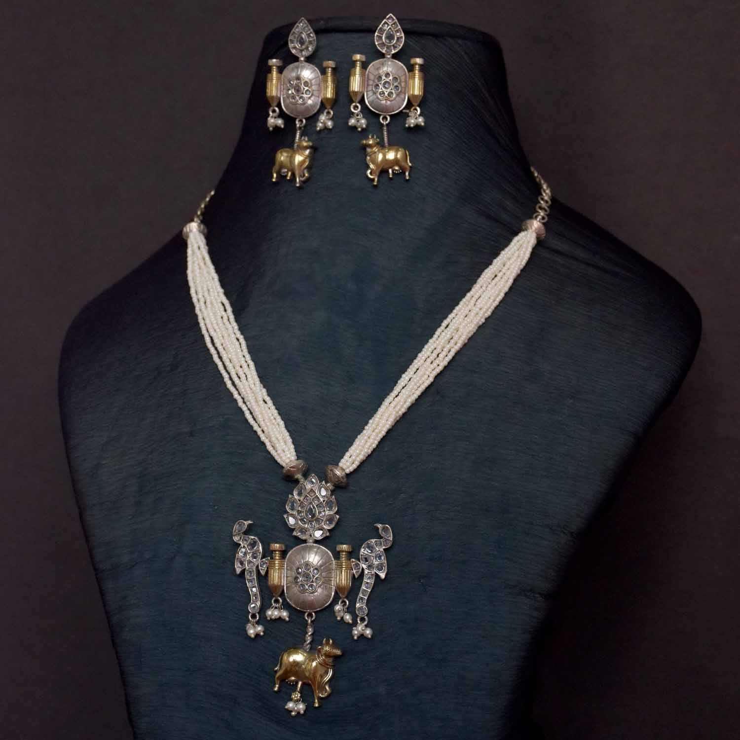 Antique Jewellery Necklace and Earrings - JJCN123