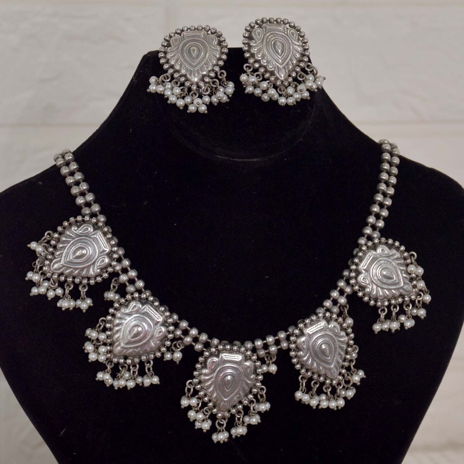 Antique Jewellery Necklace and Earrings - JJCN129