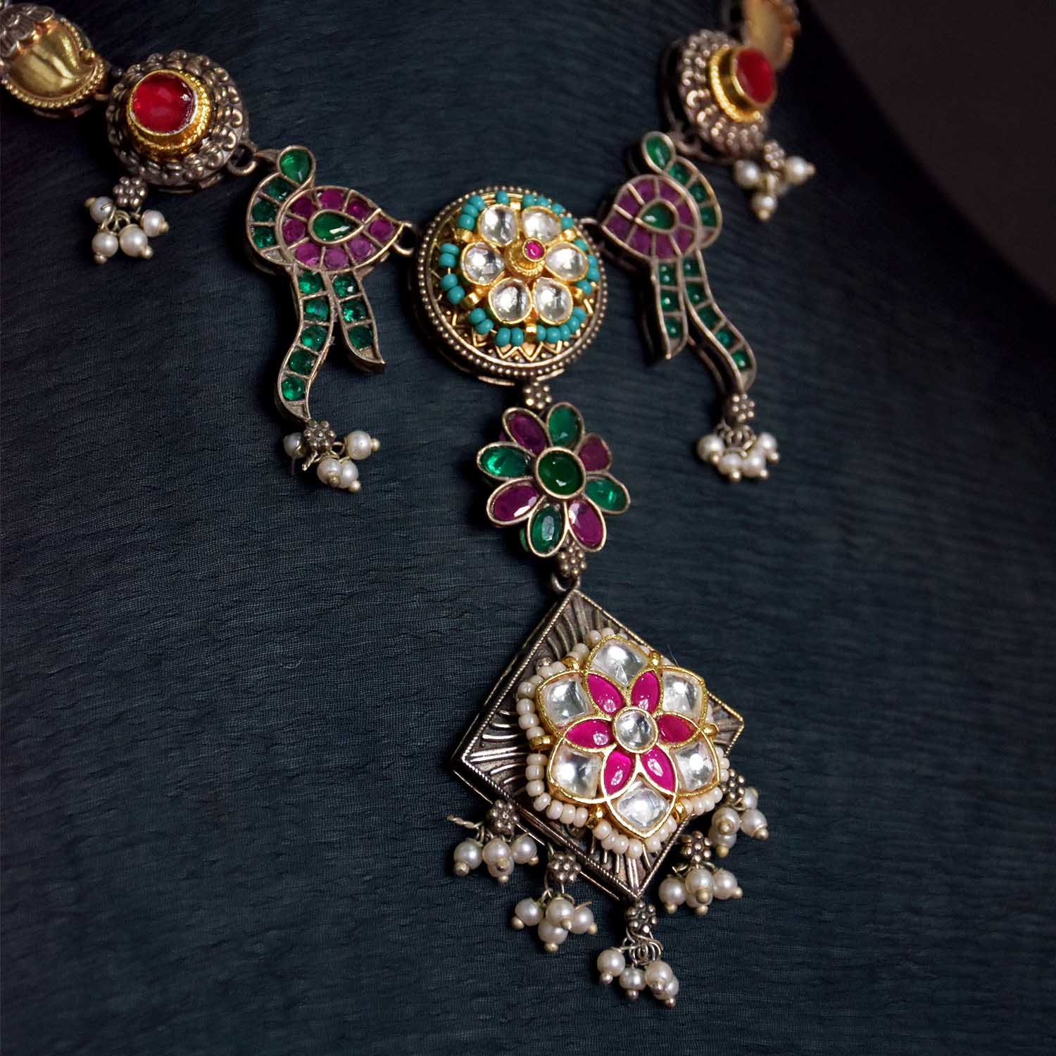 Antique Jewellery Necklace and Earrings - JJCN132
