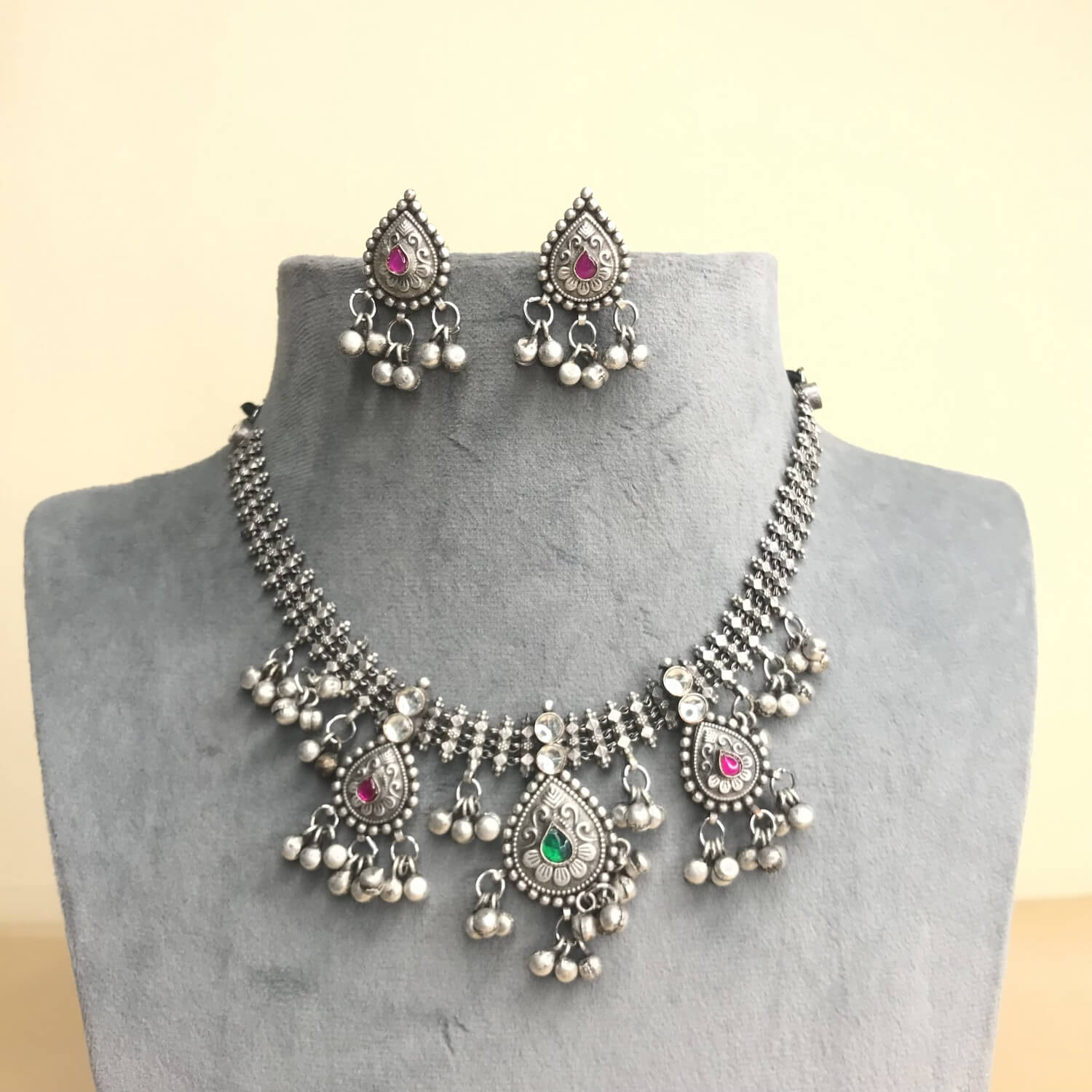 Antique Jewellery Necklace and Earrings - JJCN139