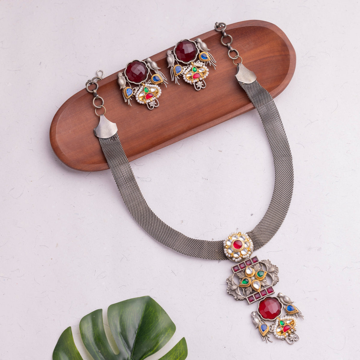 Antique Jewellery Necklace and Earrings - JJCN144
