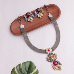 Antique Jewellery Necklace and Earrings - JJCN144