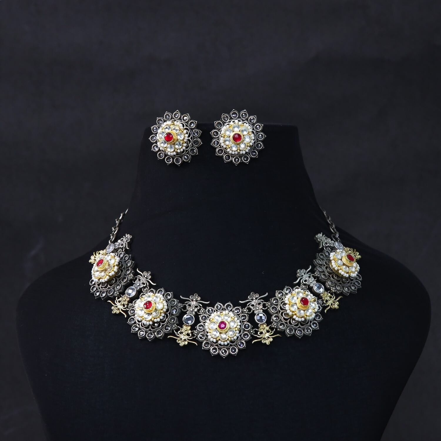 Antique Jewellery Necklace and Earrings - JJCN147