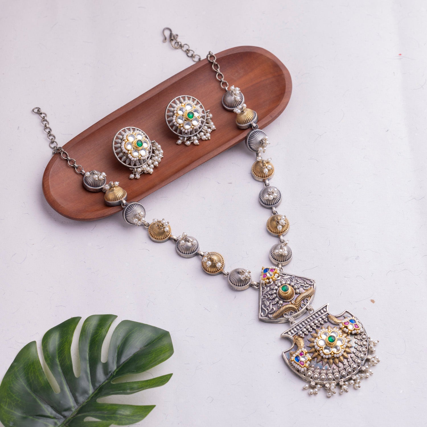 Antique Jewellery Necklace and Earrings - JJCN151