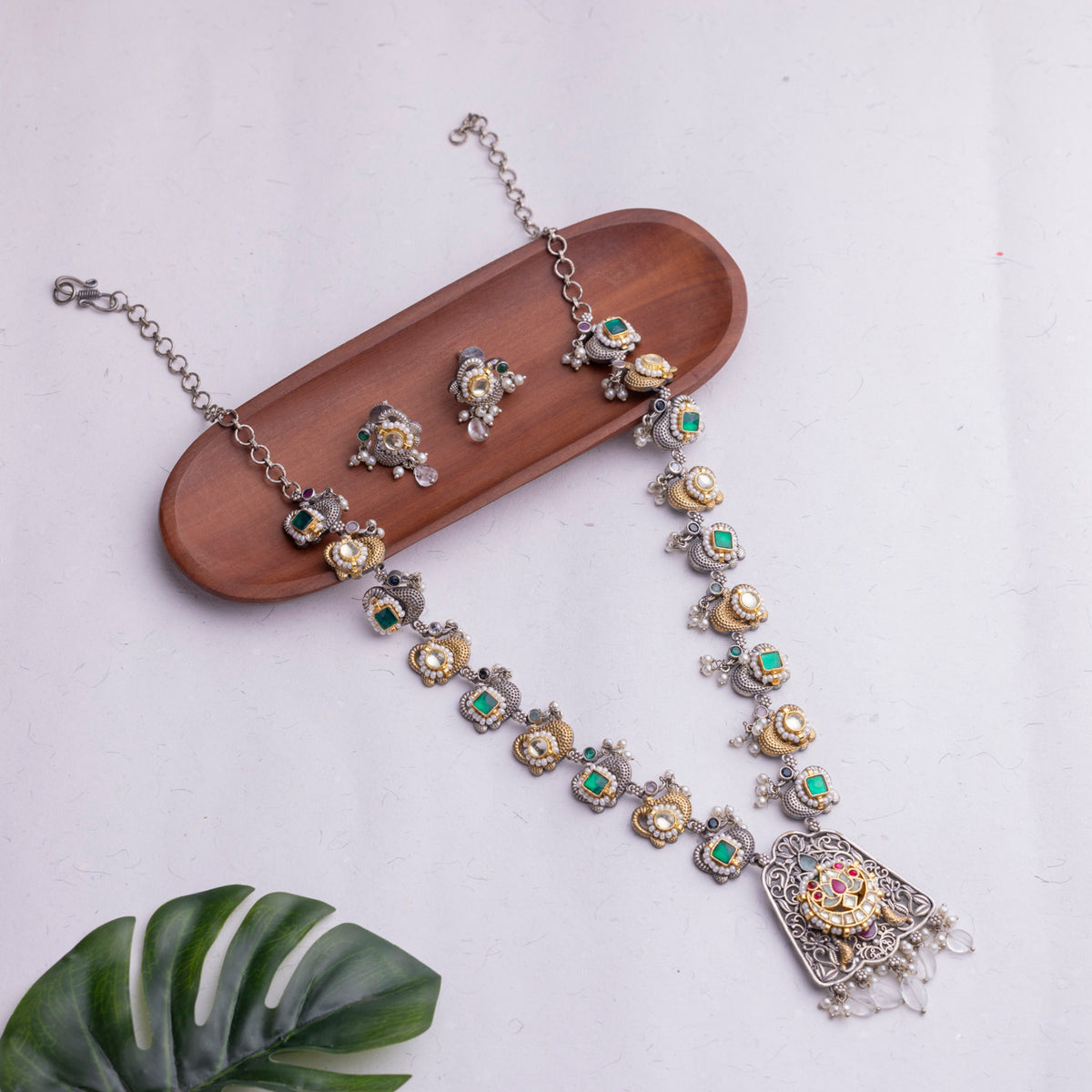 Antique Jewellery Necklace and Earrings - JJCN153