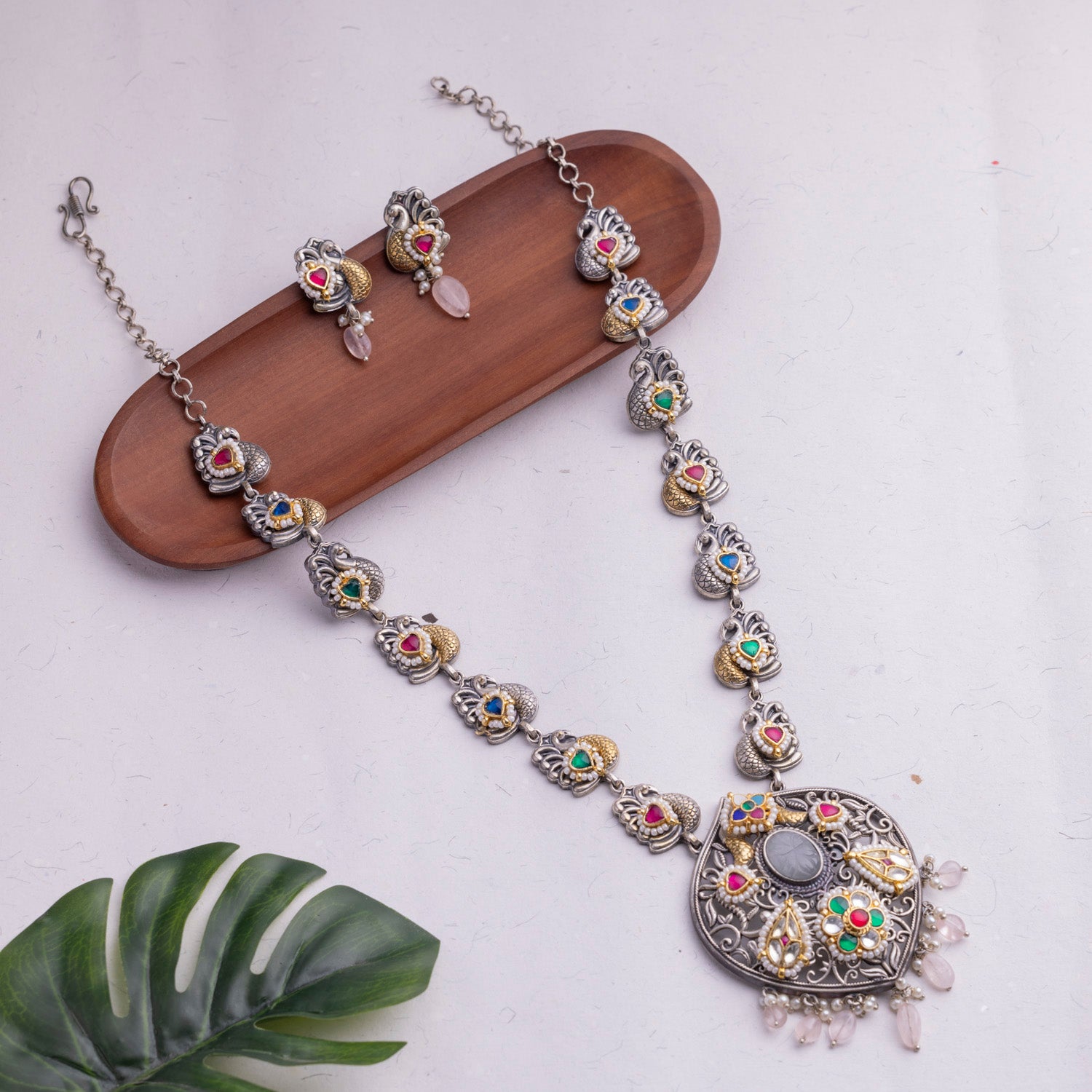 Antique Jewellery Necklace and Earrings - JJCN154