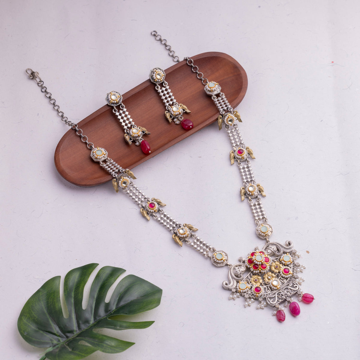 Antique Jewellery Necklace and Earrings - JJCN155