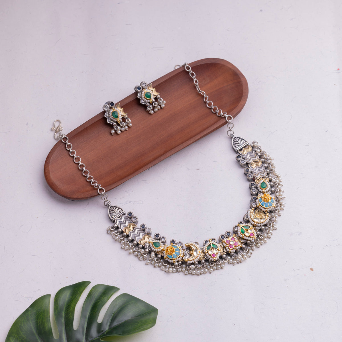 Antique Jewellery Necklace and Earrings - JJCN163