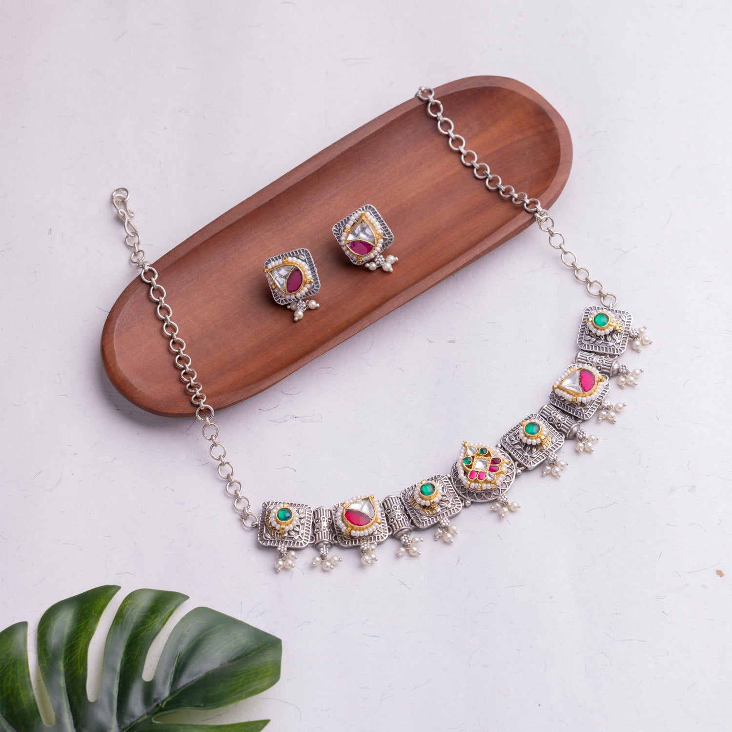 Antique Jewellery Necklace and Earrings - JJCN165