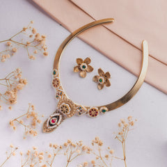 Antique Jewellery Necklace and Earrings - JJCN193