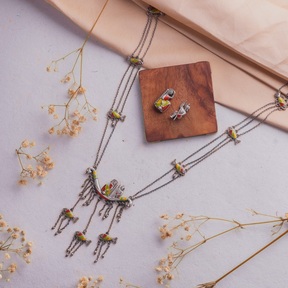 Antique Jewellery Necklace and Earrings - JJCN214