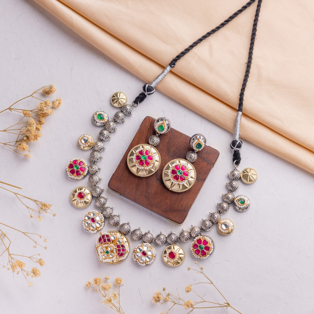 Antique Jewellery Necklace and Earrings - JJCN220