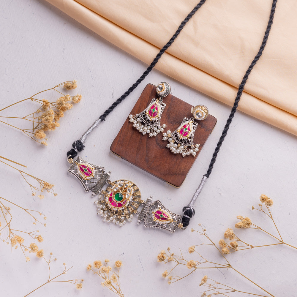 Antique Jewellery Necklace and Earrings - JJCN222