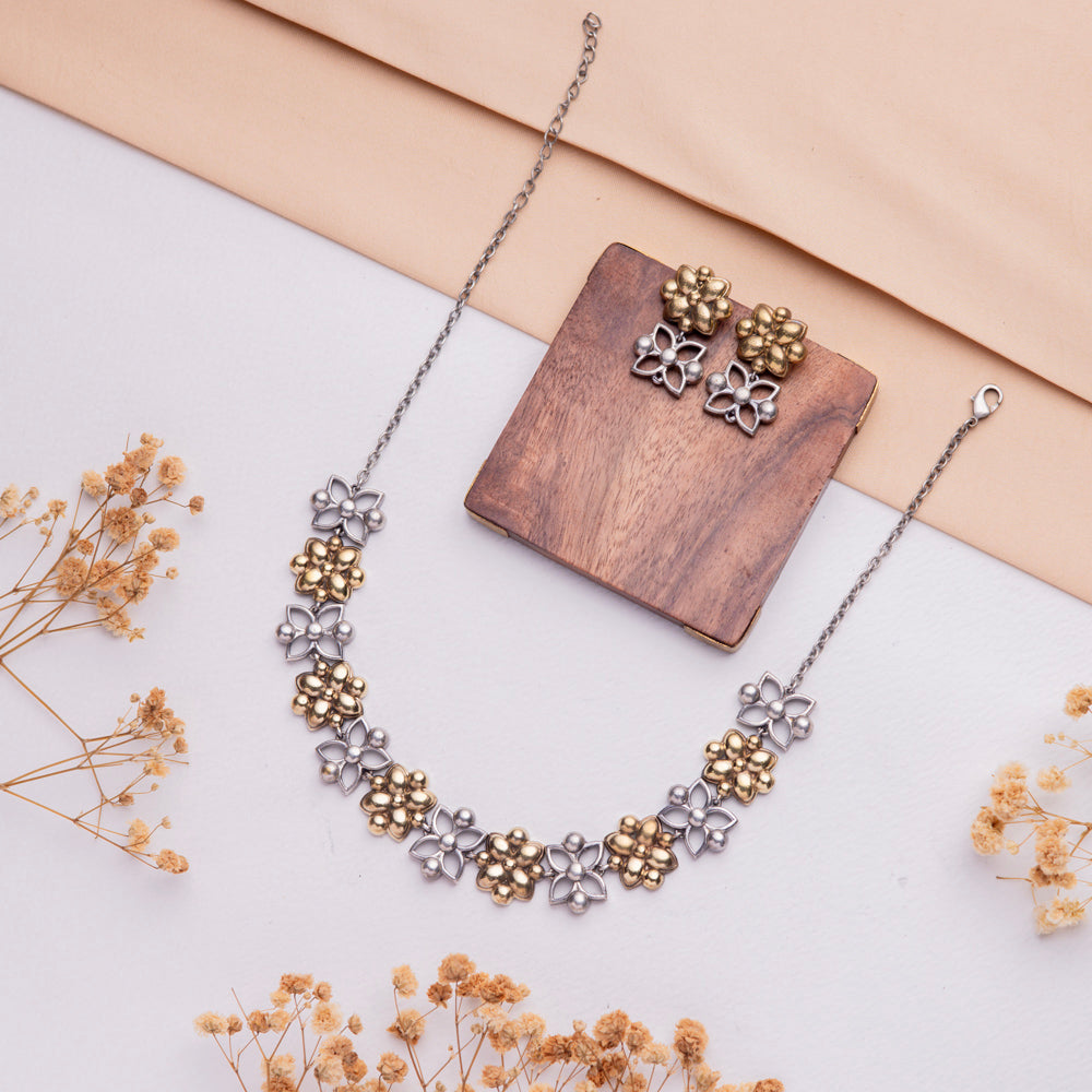 Antique Jewellery Necklace and Earrings - JJCN237