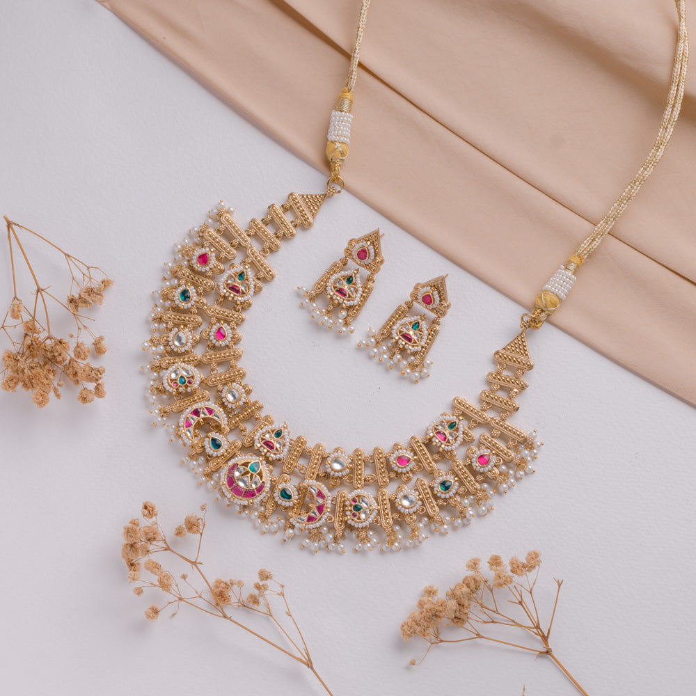 Antique Jewellery Necklace and Earrings JJCN245