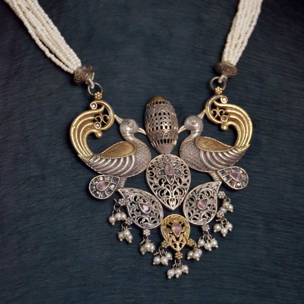 Antique Jewellery Necklace and Earrings - JJCN124 - Image 3