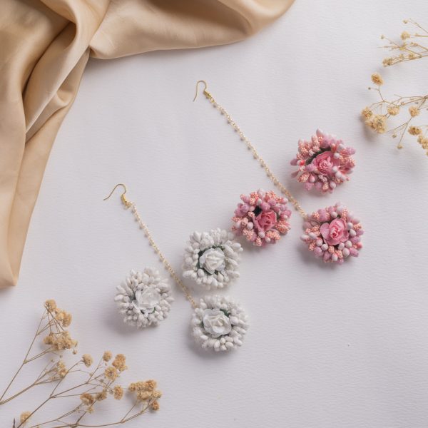 Floral Earrings & Tikka Set - FFC007 - Image 5