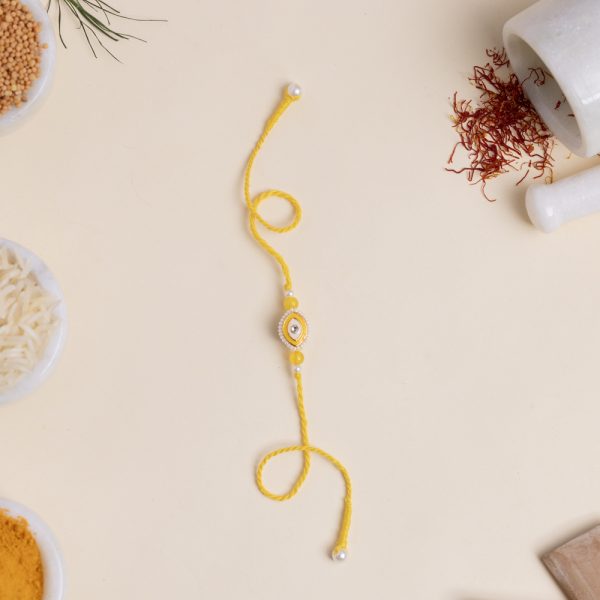 Kids Vedic Rakhi - Yellow Evil Eye – VRK036