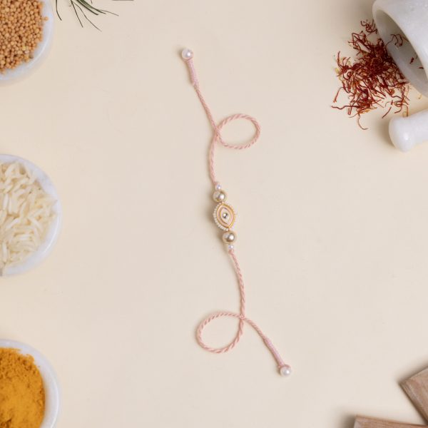 Kids Vedic Rakhi - Peach Evil Eye – VRK037